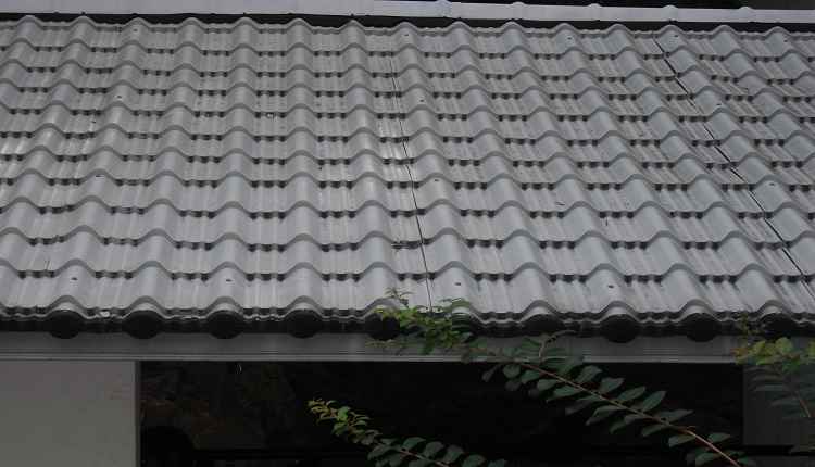 黃山索道涼亭800型彩鋼仿古琉璃瓦工程欣賞